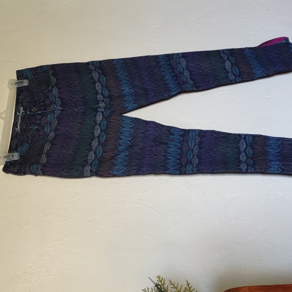 American Eagle jegging printed skinny jeans 4